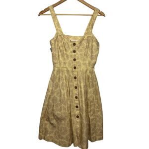 Anthropologie x Maeve 100% Cotton Button Front Cafe Dress Size 6